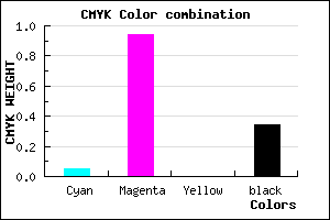 #9F0AA8 color CMYK mixer