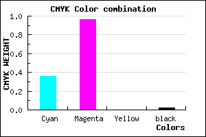 #9F0BF9 color CMYK mixer