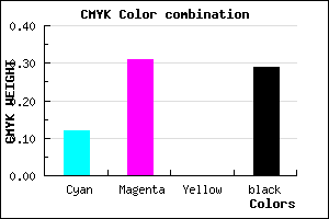 #9F7DB5 color CMYK mixer
