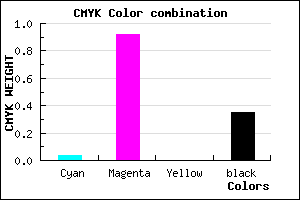 #9F0DA5 color CMYK mixer