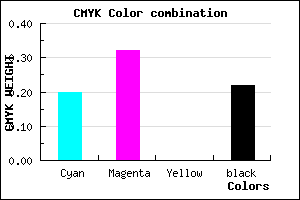 #9F87C7 color CMYK mixer