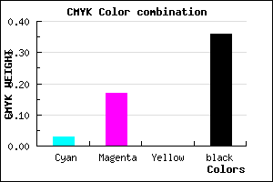 #9F88A4 color CMYK mixer