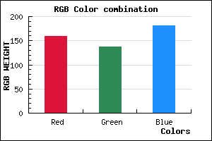 rgb background color #9F89B5 mixer