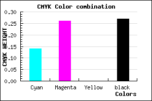#9F89B9 color CMYK mixer
