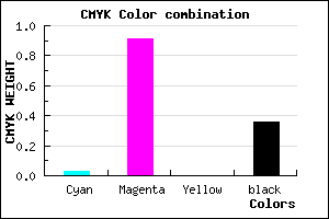 #9F0EA4 color CMYK mixer