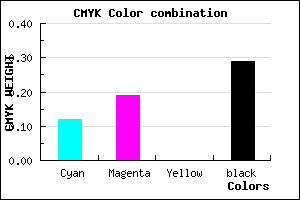 #9F93B5 color CMYK mixer