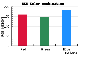 rgb background color #9F93B7 mixer