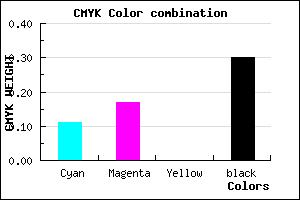 #9F95B3 color CMYK mixer