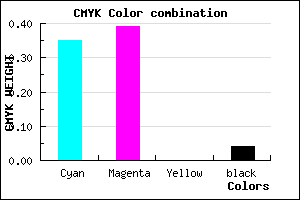 #9F95F5 color CMYK mixer