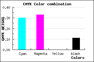 #9F98E2 color CMYK mixer