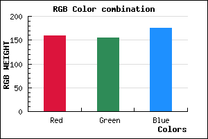 rgb background color #9F9BAF mixer