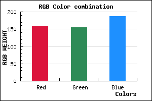 rgb background color #9F9BBB mixer