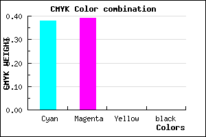 #9F9BFF color CMYK mixer