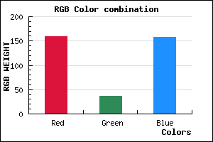 rgb background color #9F259D mixer