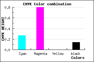 #9F2BDB color CMYK mixer
