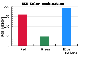 rgb background color #9F2FC1 mixer