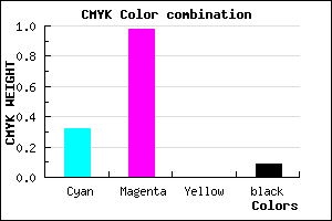 #9F05E9 color CMYK mixer