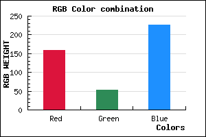 rgb background color #9F35E3 mixer