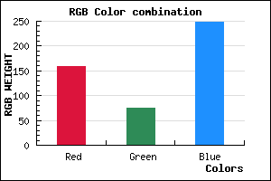 rgb background color #9F4BF8 mixer