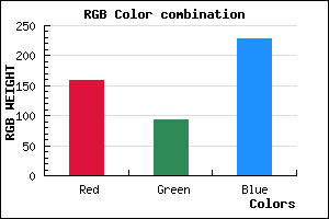 rgb background color #9F5DE5 mixer