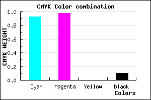 #1004E6 color CMYK mixer