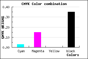 #A08DA5 color CMYK mixer