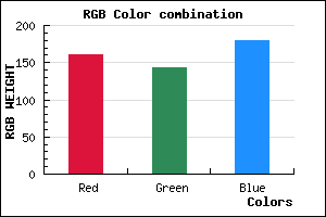rgb background color #A08FB3 mixer