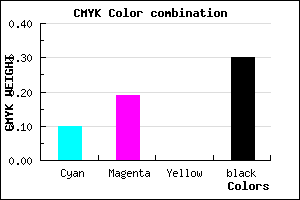 #A090B2 color CMYK mixer