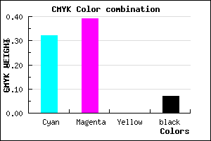 #A091ED color CMYK mixer