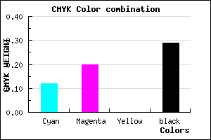 #A092B6 color CMYK mixer