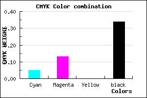 #A093A9 color CMYK mixer