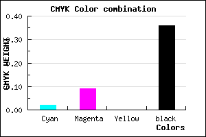 #A095A3 color CMYK mixer