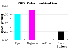 #A095E5 color CMYK mixer