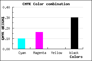#A096B2 color CMYK mixer