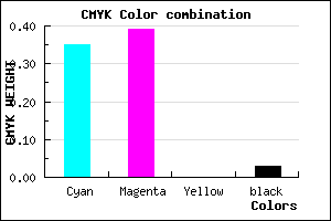 #A098F8 color CMYK mixer