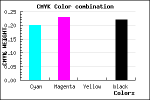 #A099C7 color CMYK mixer