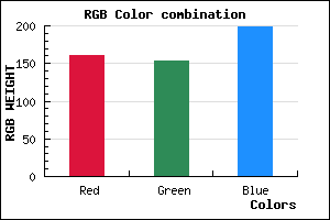 rgb background color #A099C7 mixer