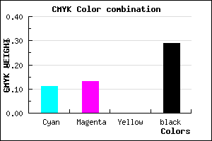 #A09CB4 color CMYK mixer