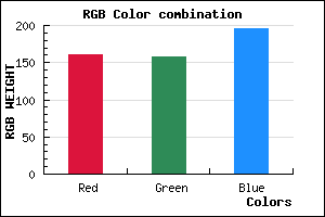 rgb background color #A09DC3 mixer