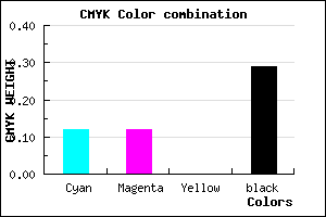 #A0A0B6 color CMYK mixer