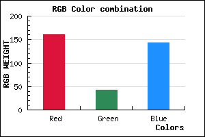 rgb background color #A02B8F mixer