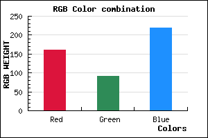 rgb background color #A05BDB mixer