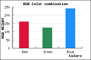 rgb background color #A17DF1 mixer