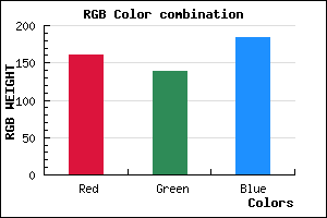 rgb background color #A18AB8 mixer