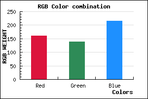 rgb background color #A18BD7 mixer