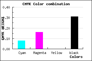 #A193AF color CMYK mixer