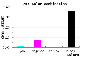 #A196A2 color CMYK mixer