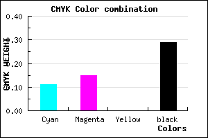 #A199B5 color CMYK mixer