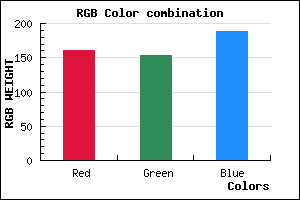 rgb background color #A199BD mixer