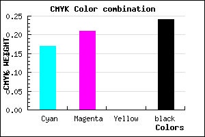 #A19AC2 color CMYK mixer